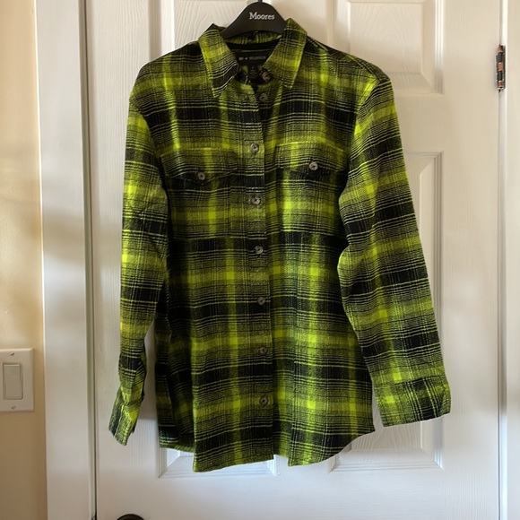 Bp green black ombré oversized work shirt Laura plaid - Picture 2 of 8
